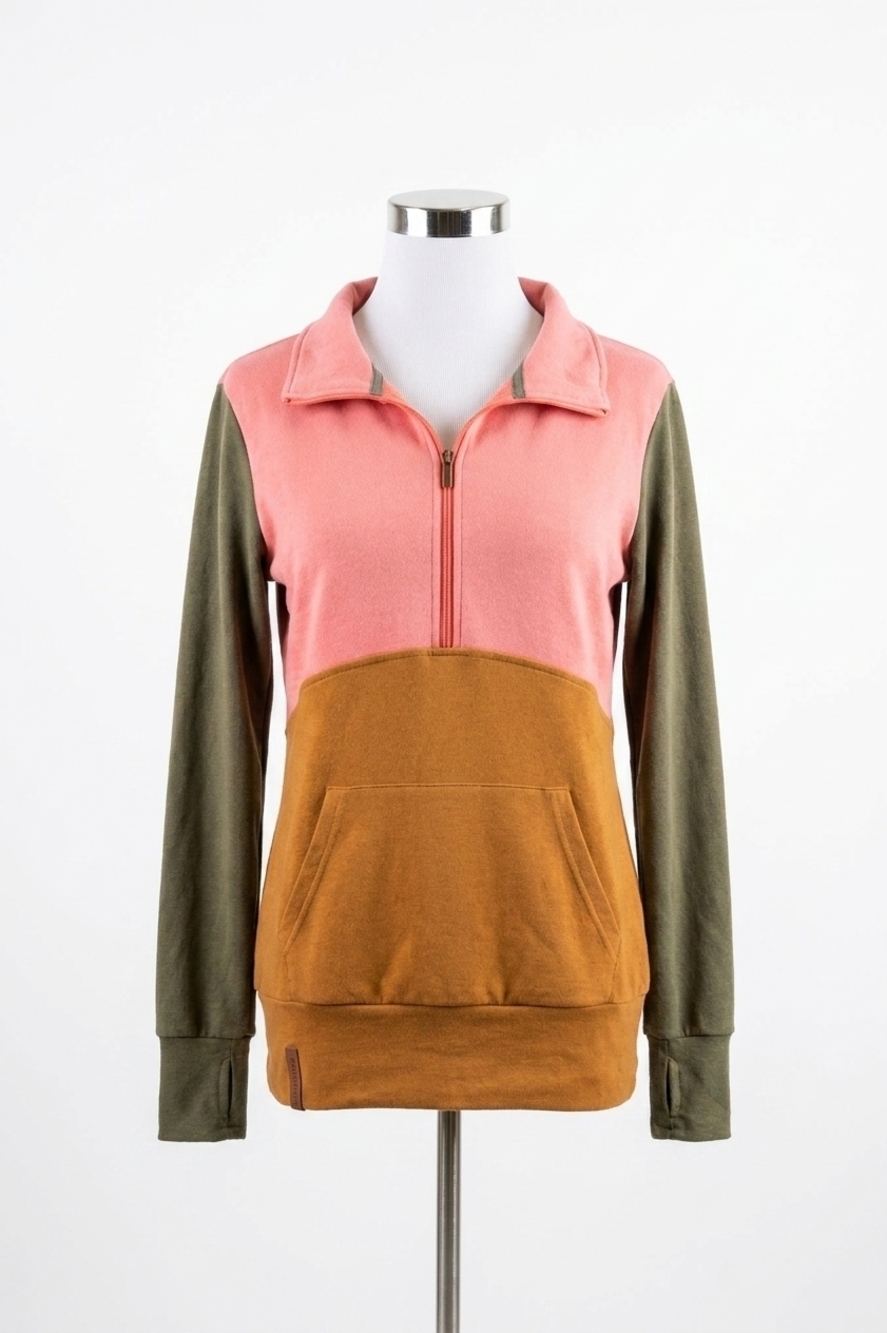 NEW AMPERSAND AVE halfzip hoodie in scenic route